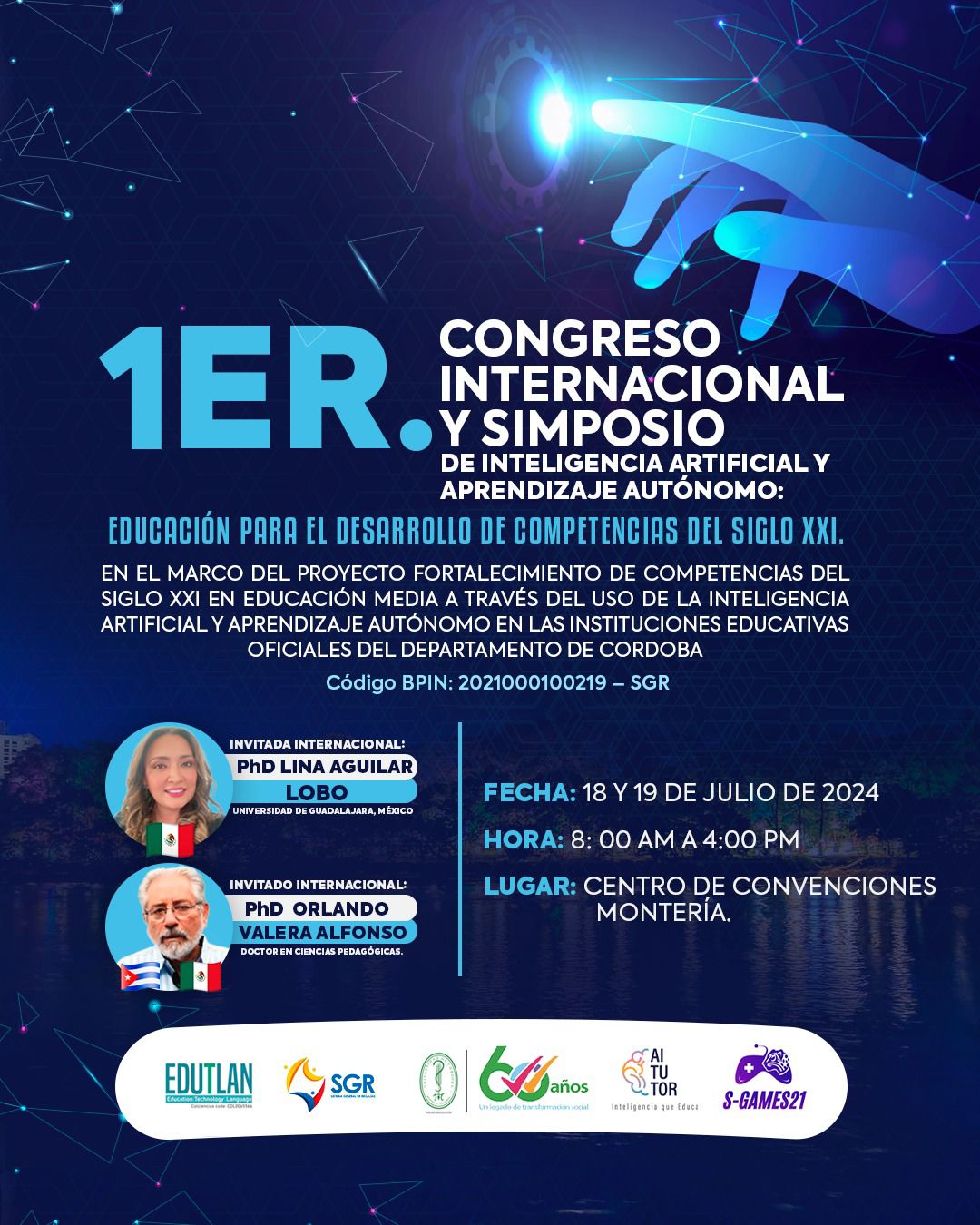 1ER CONGRESO INTERNACIONAL Y SIMPOSIO DE INTELIGENCIA ARTIFICIAL Y APRENDIZAJE AUTONOMO: EDUCACIÓN PARA EL DESARROLLO DE COMPETENCIAS DEL SIGLO XXI